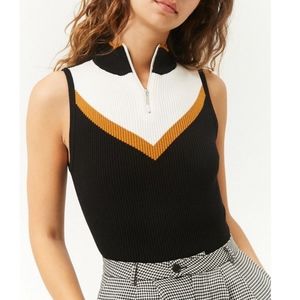 Forever 21 Colorblock sweater knit tank top size L